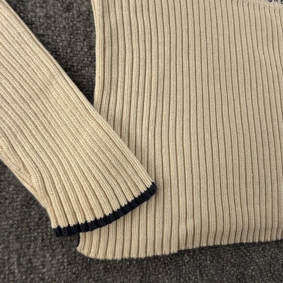 Ralph Lauren Polo Jeans Women Flag Sweater Ribbed Knit Embroidered XL Cotton - Picture 8 of 13